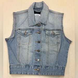 BDG Denim vest cropped button front grunge size medium